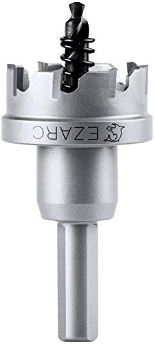 EZARC Lochsäge Hartmetall-Bohrer, leistungsfähiger Lochöffner ideal für Löchern in Edelstahl und Metall (34mm)