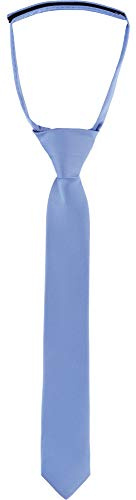 Ladeheid Cravatta Bambino Elastico e Nodo KJ (31cm x 4cm, Indaco)