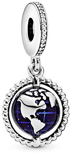 PANDORA Charm Anhänger Weltkugel sich drehender Globus 798021CZ