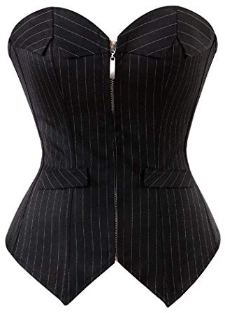 Kelvry Donne Baschi Strisce Overbust Pizzo Bustier Disossato Top Clubwear Plus Size