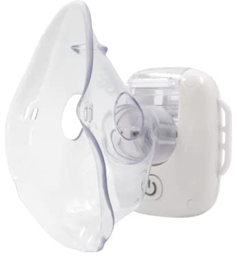 FARMAMED Nébuliseur Mesh Portable et Silencieux, pour Enfants et Adultes, avec embout buccal et masque, Inhalateur Électrique, Pile rechargeable avec câble USB, avec Étui