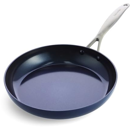 GreenPan Performance Pro Keramik-Bratpfanne, antihaftbeschichtet, 30,5 cm, ungiftig, PFAS-frei, spülmaschinen- und ofenfest, wackelfrei, blau