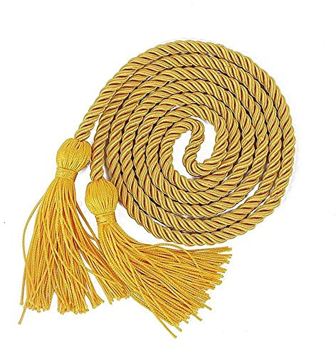 LUMoony Graduation Honor Cord 2 stringhe d'onore fatte a mano in poliestere con grande corda d'onore lunga 170 cm con nappa per università, laurea, laurea, decorazione per feste