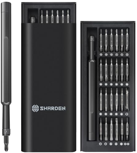 SHARDEN Precision Screwdriver Set 49 in 1 Double End Small Screwdriver Set Magnetic Repair Tool Kit for Laptop, Cell Phone, PC, MacBook, Tablet, Computer, PS5, PS4, Electronic, Glasses, Watch