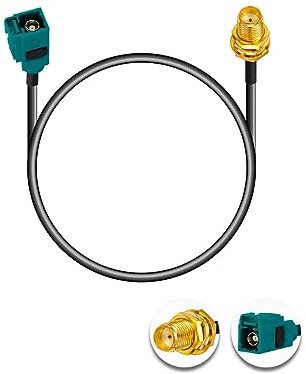 Vecys Fakra Z Cavo Fakra Z da Femmina a SMA Cavo Coassiale RF 12in/30cm SMA Femmina RG174 per Stereo Auto GPS Navigation