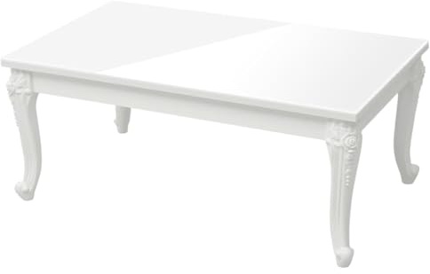 vidaXL Couchtisch Hochglanz-Weiß 100x50x42 cm Holzwerkstoff