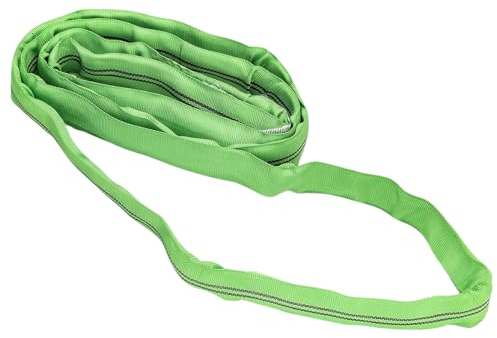 Imbracatura rotonda 2000 kg, portata infinita con anima in poliestere, cinghia di sollevamento gru, cinghia di sollevamento verde, DIN EN 1492-2 (1 metro)
