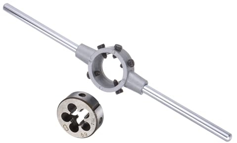 CoCud Juego de Mango de Terraja Terraja de Rosca M14x2 para 38mm de Diámetro Exterior/Kit de Llave de Terraja M12-M16 - (Aplicaciones: para Reparación de Roscas) 1 Juego