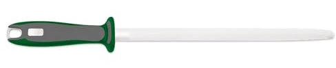 Giesser langer Abziehstahl 31 cm - Grifffarbe grün - Messerschärfer mit ovaler Micro-Feinzug Klinge - für bessere Schärfe und Schnitthaltigkeit der Messer