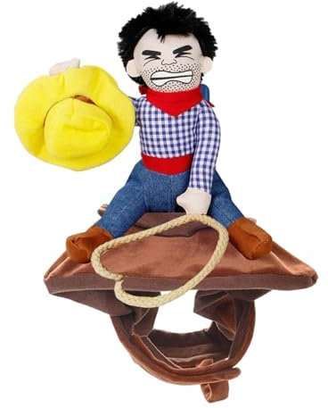 Hunde Pferdesattel Kostüm - lustiges Hundekostüm, Hunde Katzen Kostüm Kleidung, Kreatives Cowboy Haustierkostüm, kreatives Hunde Katzenkostüm, Kleidung für mittelgroße Hunde