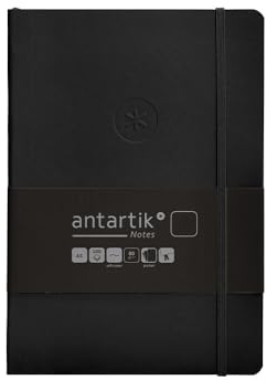 Antartik CUADERNO CON GOMILLA NOTES TAPA BLANDA A5 HOJAS LISAS NEGRO 80 HOJAS 80 GR FSC