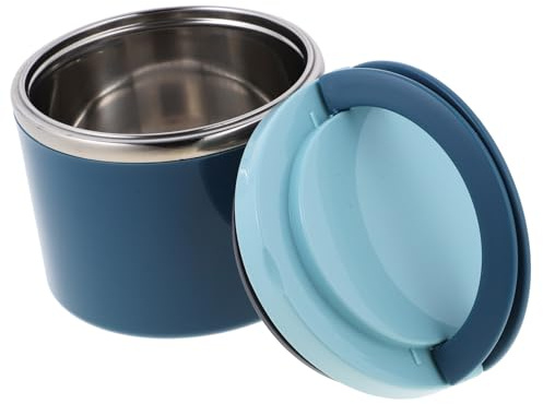 Amosfun Thermosbecher mit Auslaufsicherem Deckel Edelstahl Frühstücks 1000ml und Rutschfestem Griff zum Mitnehmen für Warme Mahlzeiten Unterwegs und Frühstück im Büro