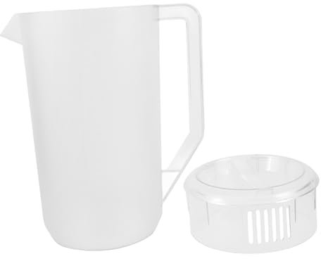 Mikinona Caraffa Piccola Trasparente Per Succhi Frutta Con e Scala Misurazione Realizzata in Plastica Sicura Per Bevande Fredde e Riunioni Famiglia