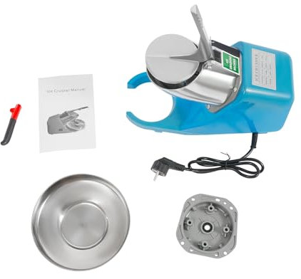 Professioneller Ice Crushers, 380W Elektrischer Eiscrusher mit 2200 U/min - Leistungsstarke Crushed-Ice-Maschine für Bars - Edelstahl-Küchengerät mit 65kg/h Kapazität