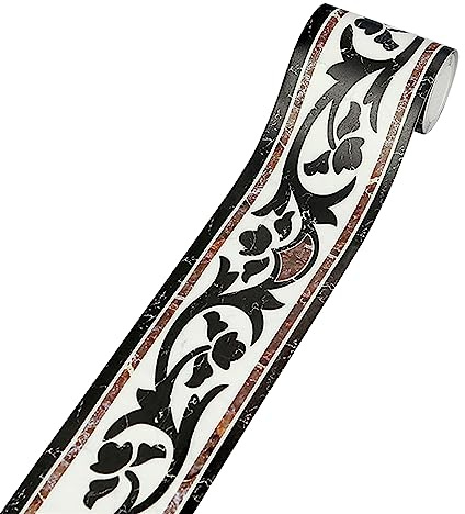 FOLODA Wall Sticker Adhesive Wall Trim Border Sticker Baseboard Removable Border 500x10cm Removable Adhesive Wallpaper