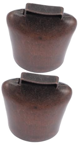 BESTonZON 2 Cencerros para Ganado Metálicos | Campanas de Hierro para Pastoreo de Vacas Ovejas Cabras | Cencerro Antiperdida de Cobre Ruidoso para Collar de Animales de Granja Metal