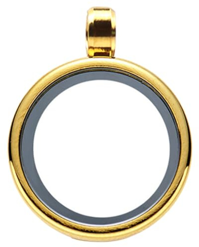 GARVALON Fotoanhänger Aus Edelstahl Rundes Medaillon Zum Öffnen Für Personalisierte Halskette Mit Bild Doppelseitiger Anhänger Für Schmuckherstellung Und Diy-Schmuck 1.57 Zoll