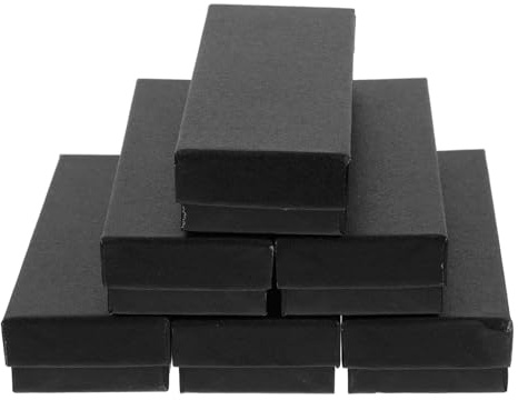 SOLUSTRE Caja para Guardar Relojes Individual de Cartón Negro Pequeño Ranura 6 Unidades Estuche para Exhibir y Regalar Relojes Organizador Compacto para Almacenamiento y Transporte