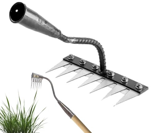 Desmalezador de Garra - Acero al manganeso Desmontable 7/8 Dientes | Herramienta de desmalezado Manual con Mango ergonómico Jardinería Duradera y eficiente | Extractor de deshierbe Manual Desmontable