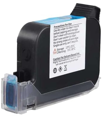 LOKLNEYK TIJ2. Cartouche d'encre à 5 solvants, Compatible avec l'imprimante Manuelle à Date d'expiration, imprimante à Jet d'encre TIJ en Ligne(1 Water Based Ink)