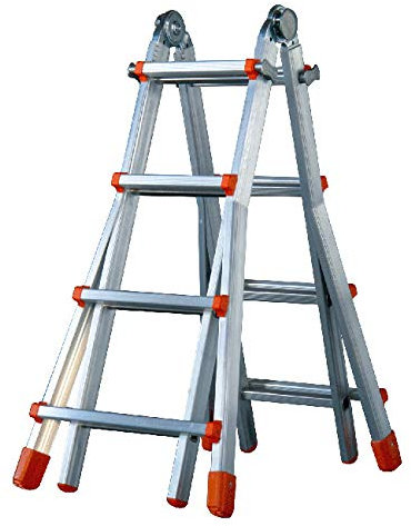 Scala telescopica a 4 piani modulabile in scala o scaletta