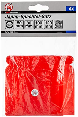 BGS Diy 1634 | Japan-Spachtel-Satz | Kunststoff | 50 / 80 / 100 / 120 mm | 4-tlg.