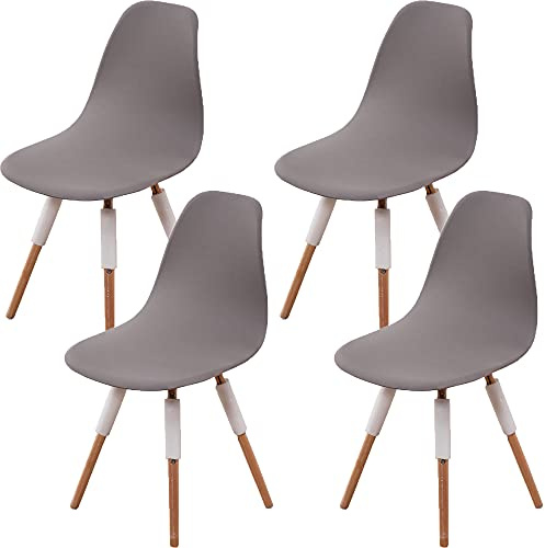 CHNSHOME Funda de Silla escandinava elástica Fundas para sillas de Comedor escandinavas 4 Piezas Funda de Silla Extensible Cubre Silla escandinava