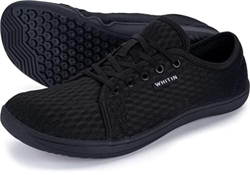 WHITIN Women's Water Shoes Swim Dry Quick Barefoot Aqua Sneakers Beach Minimalist Size 7.5 Zero Drop Diving Surfing Sport Boating Soft Fishing Hiking Walking Running Ladies Fashion All Black 38