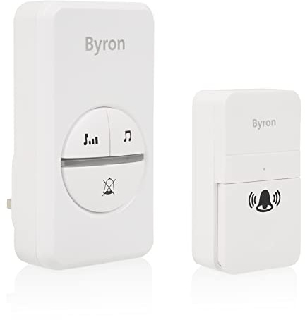 Byron Wireless Doorbell Set - Kinetic Energy - 16 melodies - Up to 100m wireless range - DBY-23442BS