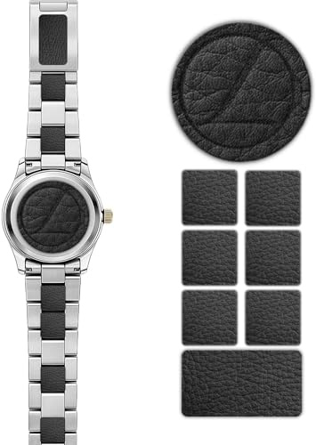 Watch Adjustment Cushions for watch band strap links, clasp, and caseback for perfect fit (Black Leather)