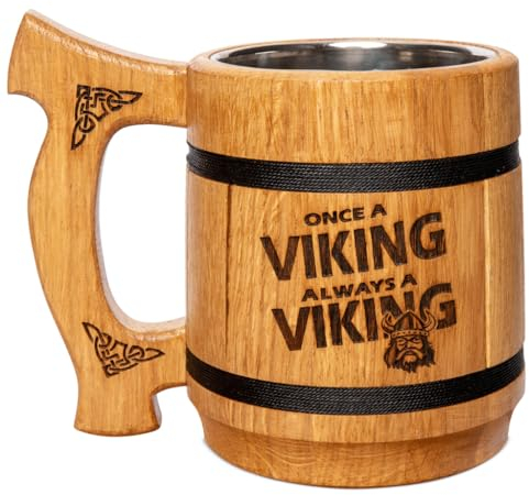 Boccale di Birra 0.6 | Birre Regalo Natale | Idee Regali Natale Uomo | Idee Regalo Uomo | Boccale Birra Legno | Boccale Birra Papà | Bicchieri Birra | Boccale Birra | Uomo Idee Regalo | Norreno