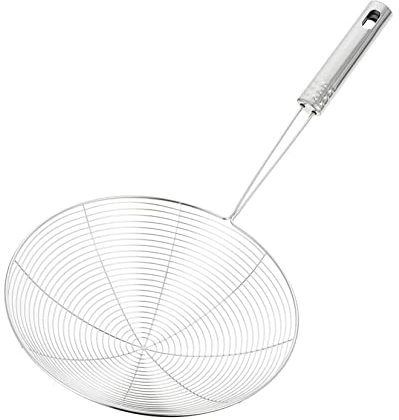 ABOOFAN 1pezzi Schiumarola Acciaio Inossidabile Lungo Filtrante Per Pasta e Noodles Utensile Facile Da Per Frittura e Alimenti Caldi
