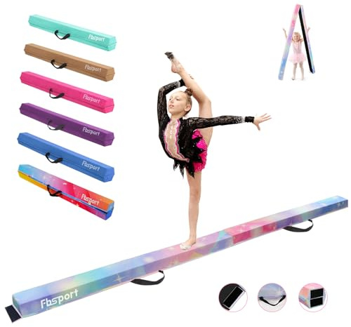 FBSPORT Poutre de Gymnastique 270 CM Poutre d'équilibre de Gymnastique se Pliante, équipement d'exercice de Sport de Faisceau de Faisceau de Plancher de Gymnastique pour la Formation d'enfants