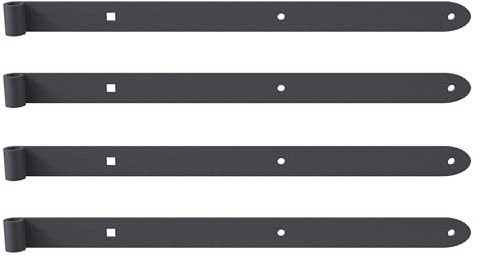 Alberts 839208 Ladenband Ovado | verzinkt, graphitgrau kunststoffbeschichtet | Rollen Ø16 mm | Größe 600 x 40 mm | 4er Set