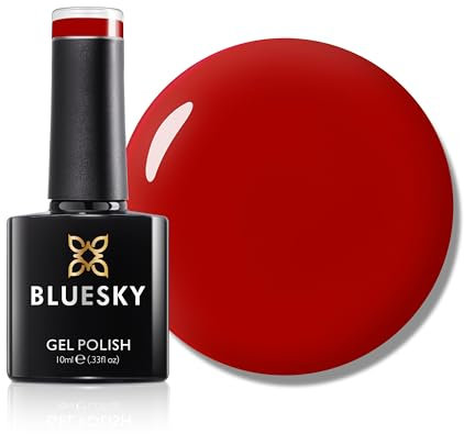 Bluesky Gel Nail Polish 10ml, Scarlet Velvet - AW2423, Red Gel Nail Polish for 21 Day Manicure, Professional, Salon & Home Use, Requires Curing Under LED UV Nail Lamp