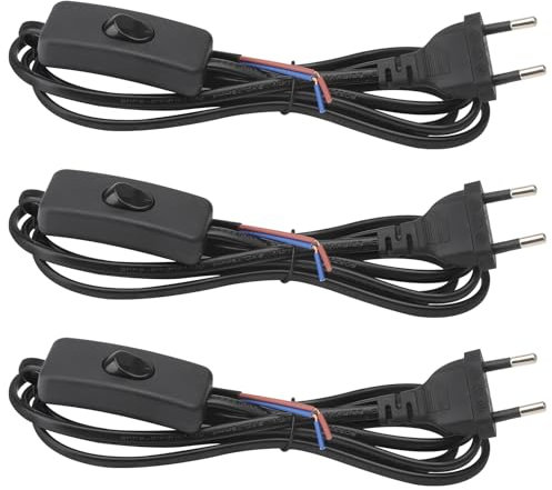 3 cavi con spina, cavo da 1,8 m con interruttore, cavo con spina, cavo con interruttore e spina, cavo di alimentazione con interruttore, cavo di alimentazione con interruttore per lampade, lampade da