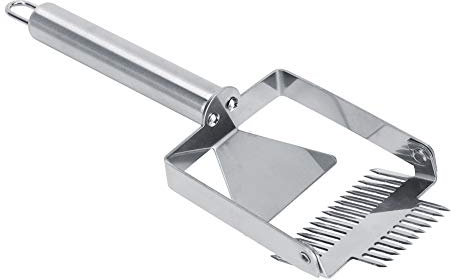 Aladeno Honig-Entdeckungsgabel, Doppelnadel, Waben-Honigschaber, Edelstahl, Imkerei-Werkzeuge, Bienenstock-Werkzeug, Bienenstock-Entdeckungsgabel, Schaber, Schaufel, Bienenzucht,