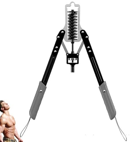 Adorable Home Chest Expander, Shoulder Muscle Training Fitness Equipment, Adjustable Thickened Carbon Steel Wear-Resistant Non-Slip Handle Abdominal Builder Grip Bar
