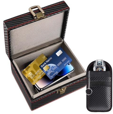 Sprießen Autoschlüssel Faraday Box & Bags,Keyless Go Schutz Autoschlüssel Box & Faraday Bag,Car Key Safe,Tasche Autoschlüssel Schutz,Für Keyless Go Schutz Von Handy, Kreditkarte Und Autoschlüssel