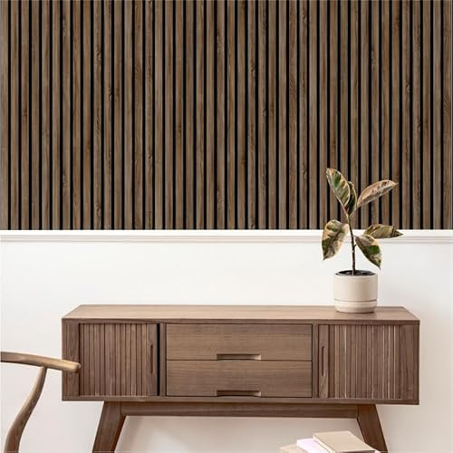 MDF Wall Panels, Acoustic Panels, Interior Decoration, Wall Tattoos, Material 3D MDF / 1 Piece = 1.18 m2 / 1 Piece = 196 cm x 60 cm x 1 cm / 1 cm Thickness (Vintage Oak)