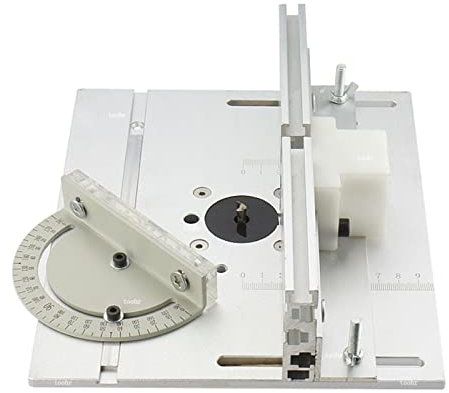 Goniometro per la lavorazione del legno Piastra di inserimento del tavolo del router Banchi for la lavorazione del legno Sega da tavolo W Guida del calibro obliquo Staffe scorrevoli for recinzione in