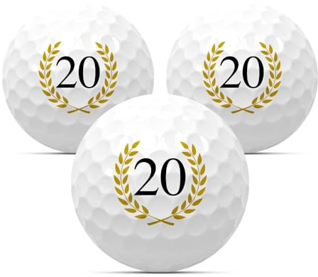 Golfbälle im 3er Set zum Geburtstag Golfgeschenk Golf Geburtstagsgeschenk Geschenk Geschenkidee Jubiläum Jahrestag Happy Birthday 18 20 22 25 30 33 35 40 44 45 50 55 60 65 66 70 75 77 80 85 88 90