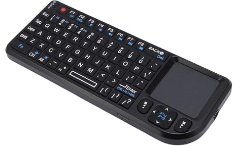 Clavier sans Fil à 2,4 GHz avec pavé TouchPad, Keyboard Backlit Mini 69 Keys avec Trackpad pour PC/PS/ForXBOX/Linux pour Android, Gamme 10m et Charge USB-C, Plug et Lecture