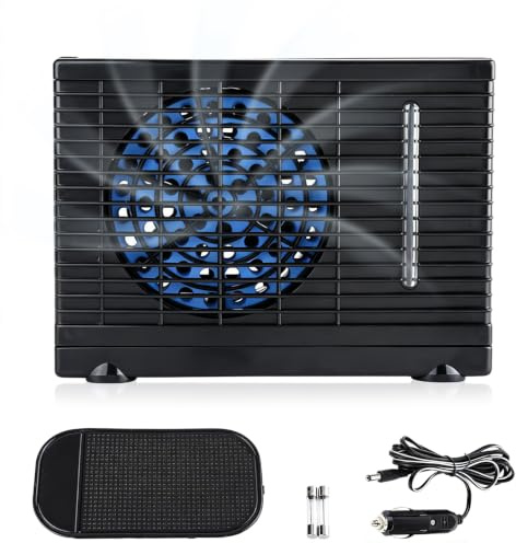 Gsycle Aire Acondicionado Portátil De 12V Para Automóvil, 7.9x4.3x5.9In Camión De Automóviles Mini Refrigerador De Ventilador Portatil Coche Enfriador Coche Para El Automóvil Para Camioneta Van SV SUV