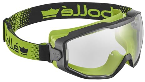 Bolle SPECTRUM Sealed Goggles offer full-seal protection with Platinum anti-fog/anti-scratch clear lens ideal for high-risk environments requiring maximum particle and liquid resistance.