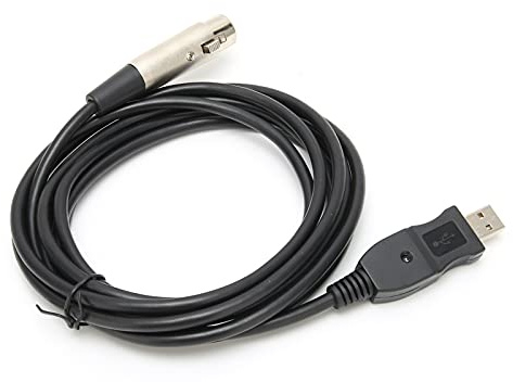 Xiuganpo Cable Adaptador USB Macho a XLR Hembra Interfaz de Conversión A/D Incorporada Conector de Audio de Estudio Audiophile para Micrófonos Dinámicos Vista/7 OS X