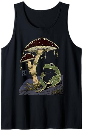 Camiseta de Rana de Hongos - Arte caprichoso de Hongos y sapos Camiseta sin Mangas