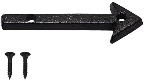 3 Inch Cast Iron House Number Rustic Black Outdoor Address Plaque for Gate | Solid weatherproof build, includes mounting screws, fits brick wood stone, ideal for mailbox garage & commercial use