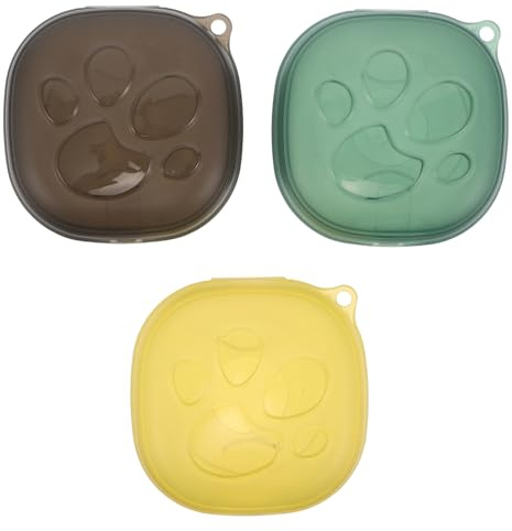 Hohopeti 3 Piezas Organizador de Chupetes para Niña Caja Portátil con Tapa Estuche Protector Antidespolvoreo para Guardería y Viajes Colores Verde Amarillo y Gris