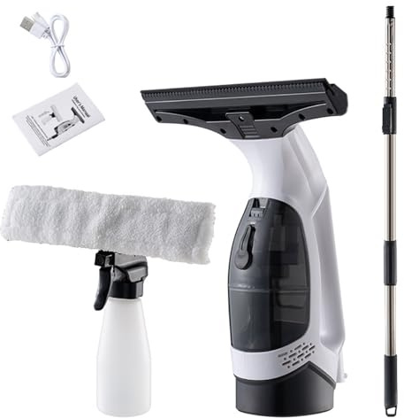 Window Vac Cleaner Aspirateur De Fenêtre Sans Fil Pulvérisateur D'eau Collecte D'eau Sale Extensible Pour Les Fenêtres Hautes Nettoyage Des Vitres Sans Traces